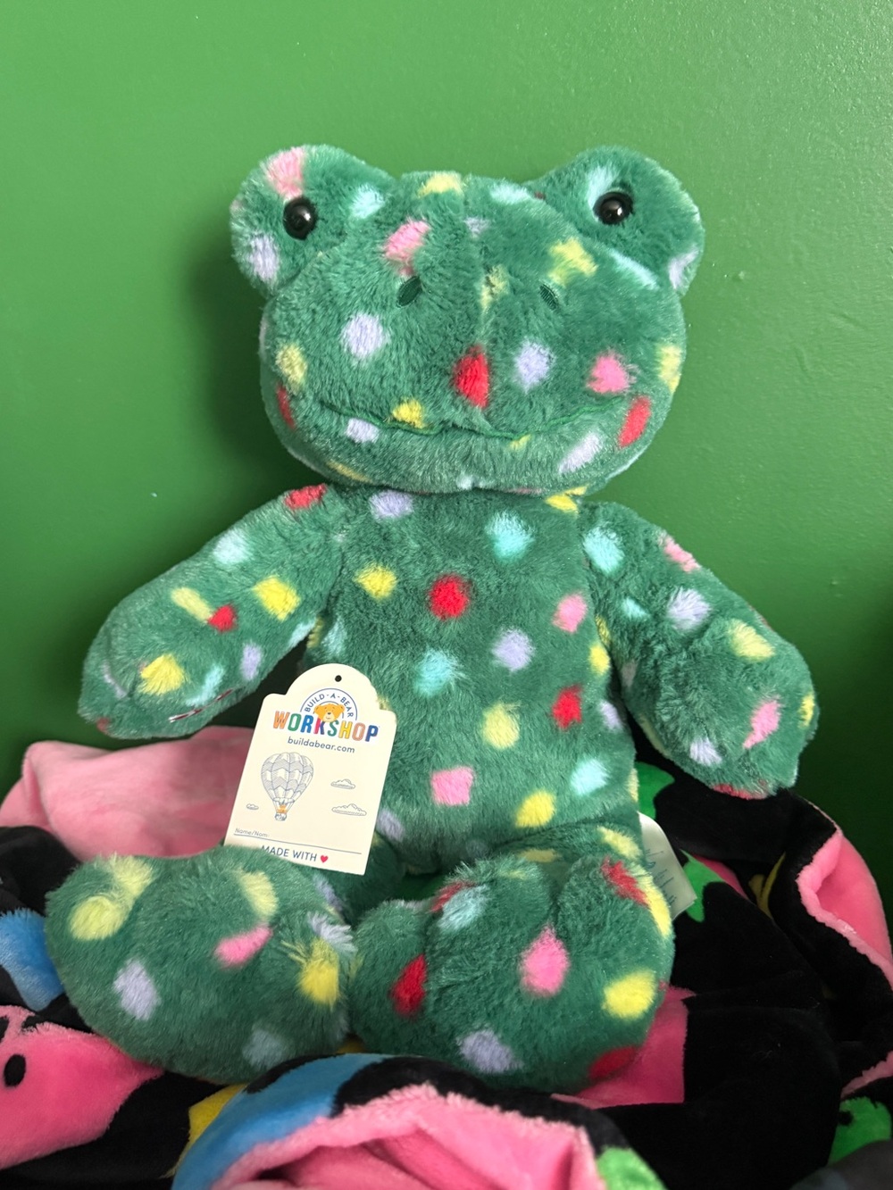 Build A Bear Jolly Jumps Holiday Frog Plush